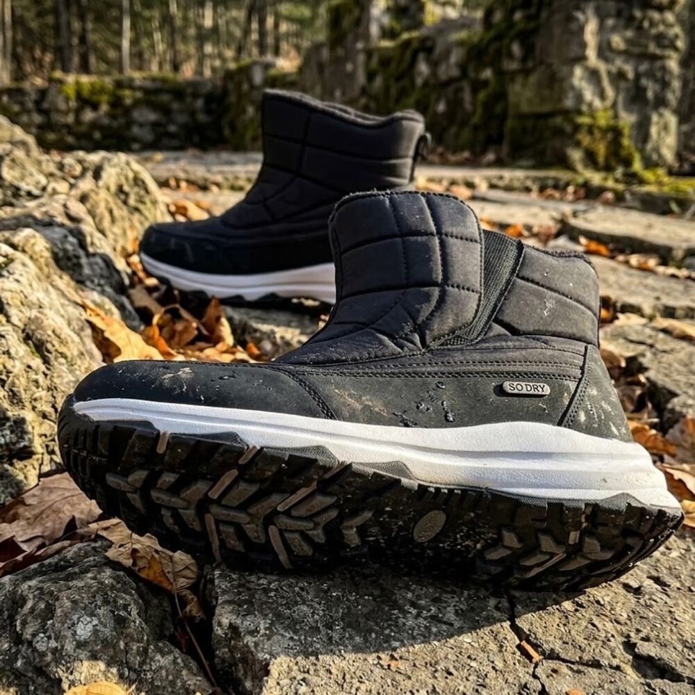 Mountain Warehouse Women's 10 Snow Boots Black Waterproof Gorpcore Cyber Y2K